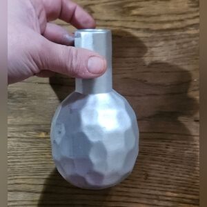 Metallic Silver Ceramic Decorative Bud Vase BNIB